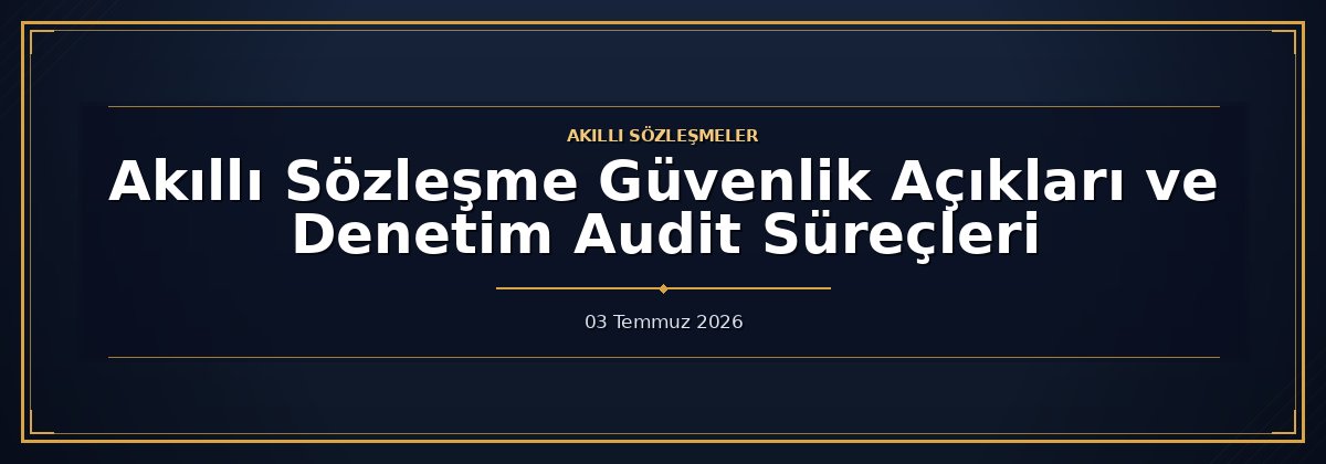 Akıllı Sözleşme Güvenlik Açıkları ve Denetim Audit Süreçleri