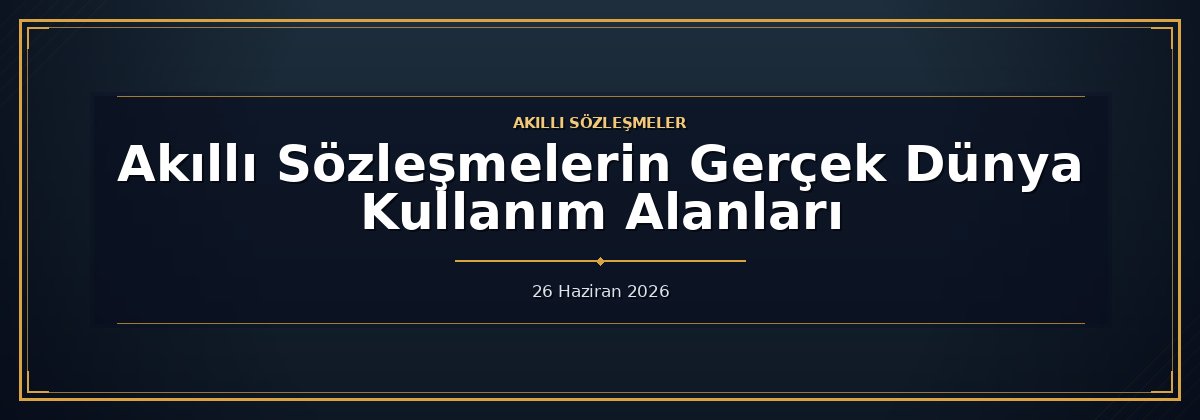 Akıllı Sözleşmelerin Gerçek Dünya Kullanım Alanları