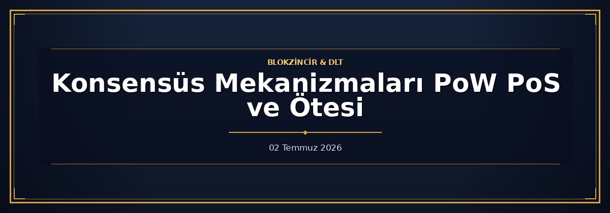 Konsensüs Mekanizmaları PoW PoS ve Ötesi