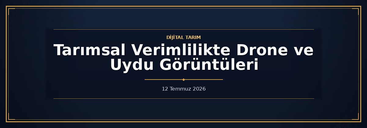 Tarımsal Verimlilikte Drone ve Uydu Görüntüleri