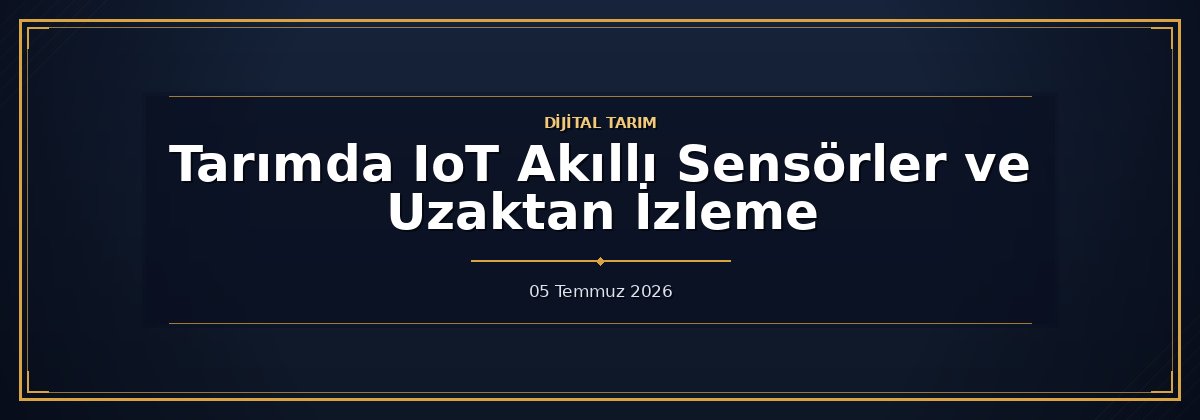 Tarımda IoT Akıllı Sensörler ve Uzaktan İzleme