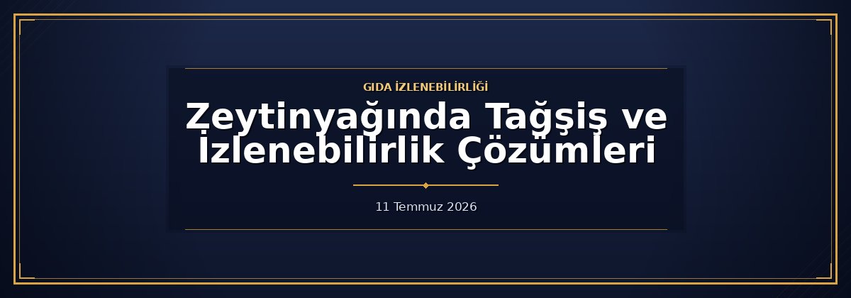 Zeytinyağında Tağşiş ve İzlenebilirlik Çözümleri